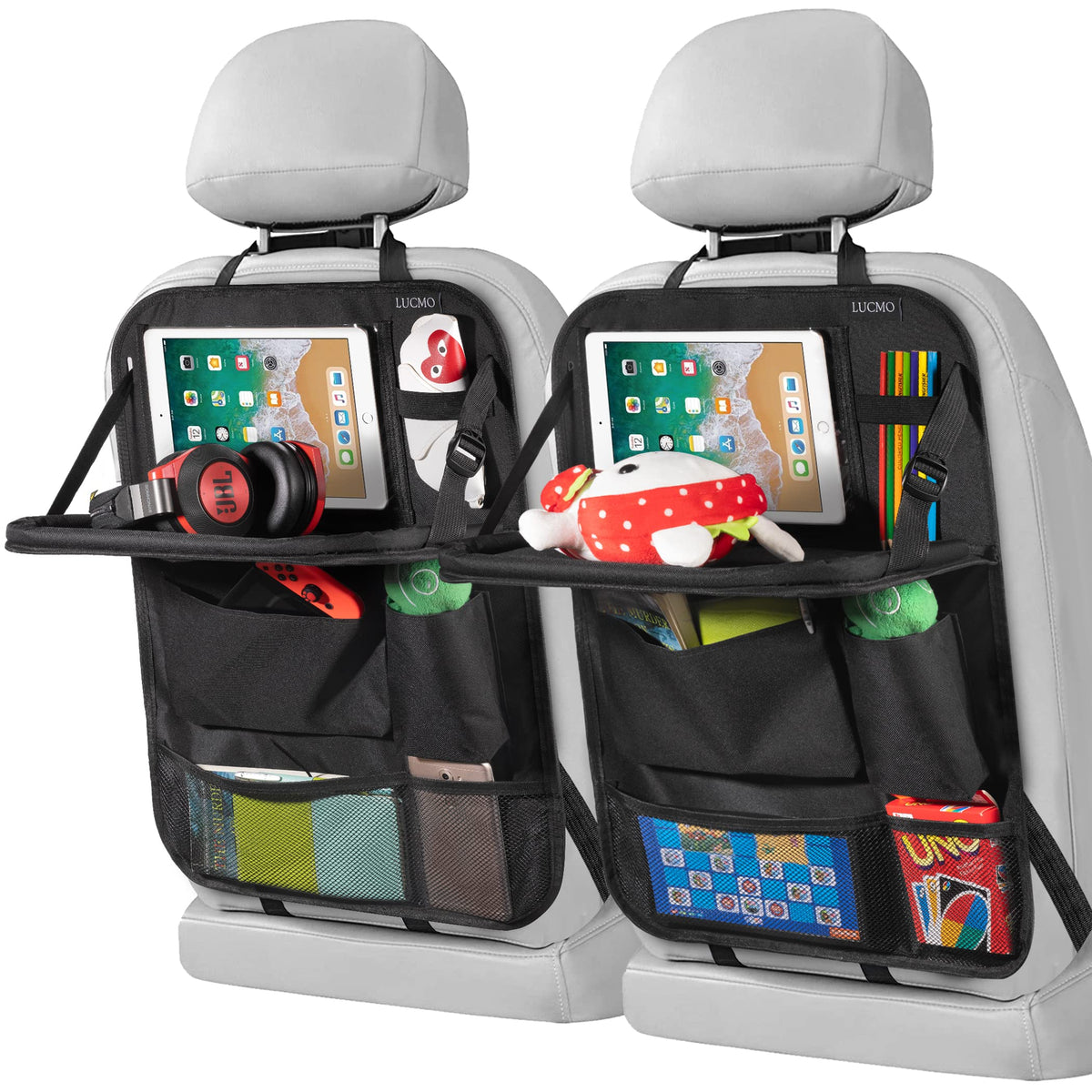 LUCMO front view showing full organizer and organized pockets for quick access
