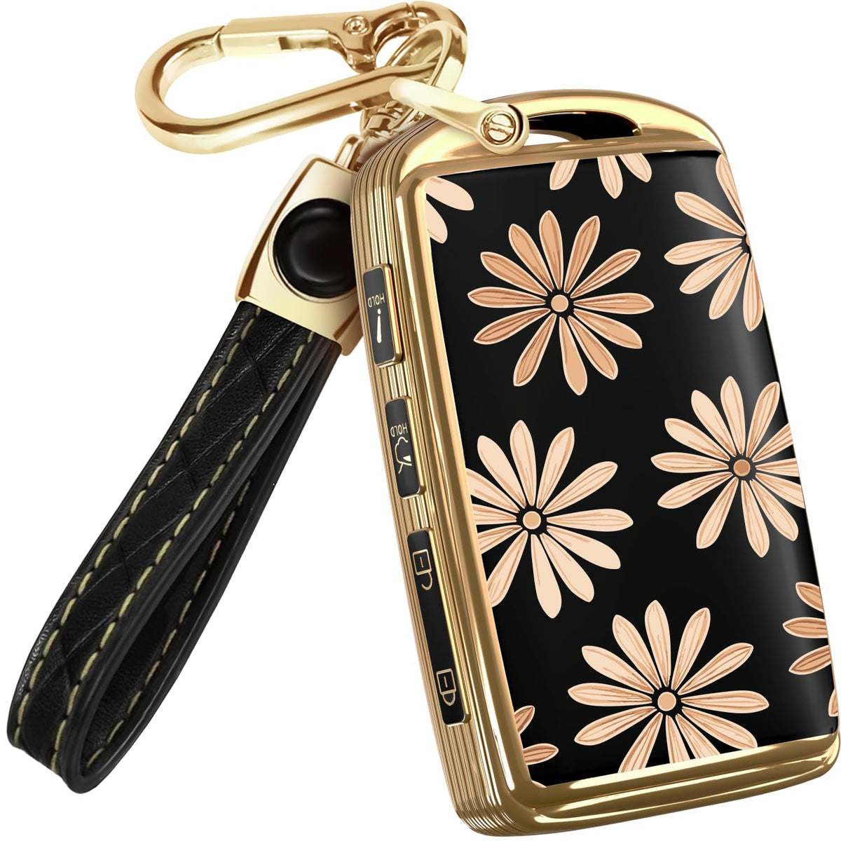 Lucrum front view showing full TPU cover protecting Mazda key fob