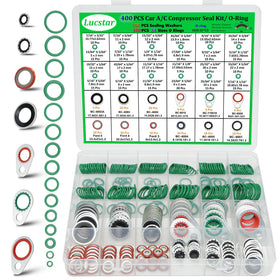 Lucstar organizer box showing assorted gaskets and O rings, quick selection benefit