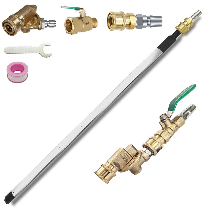 Lucstar wand front view showing slim body and nozzle, durable and precise