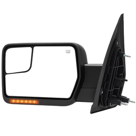 LUCTEND driver-side mirror front view showing full housing and benefits