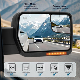 LUCTEND close-up of dual glass showing heated and wider visibility benefit