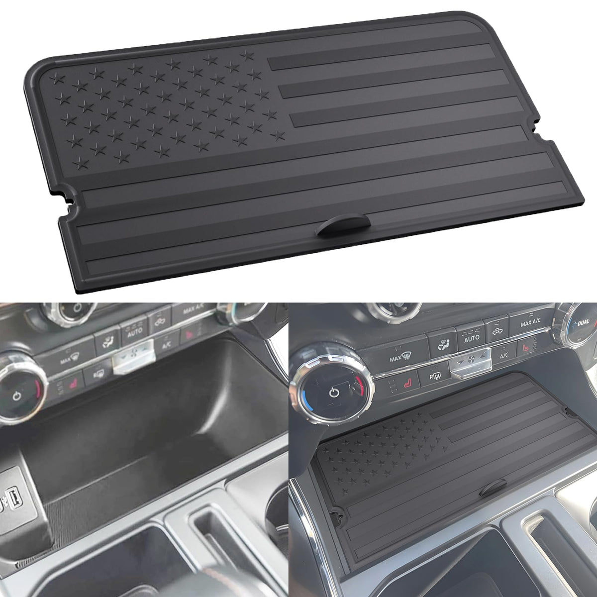 LUGDTIME front view of console cover showing sleek fit and improved storage