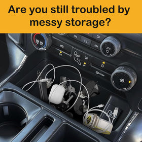 LUGDTIME installed in Ford F150 interior for tidy, discreet storage during drives