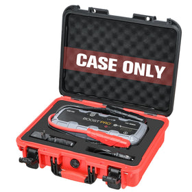 LUGECASE front view hard case protecting NOCO Boost GB150 for durable storage