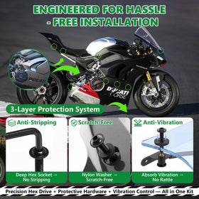 LuKaiSen rubber well nuts with speed clips for secure windshield mounts