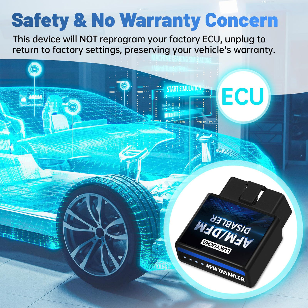 LUKYUCHA device label and serial close-up proving model compatibility and trust