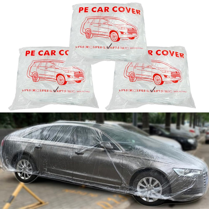 LuliKa clear car cover front view showing snug fit and protection