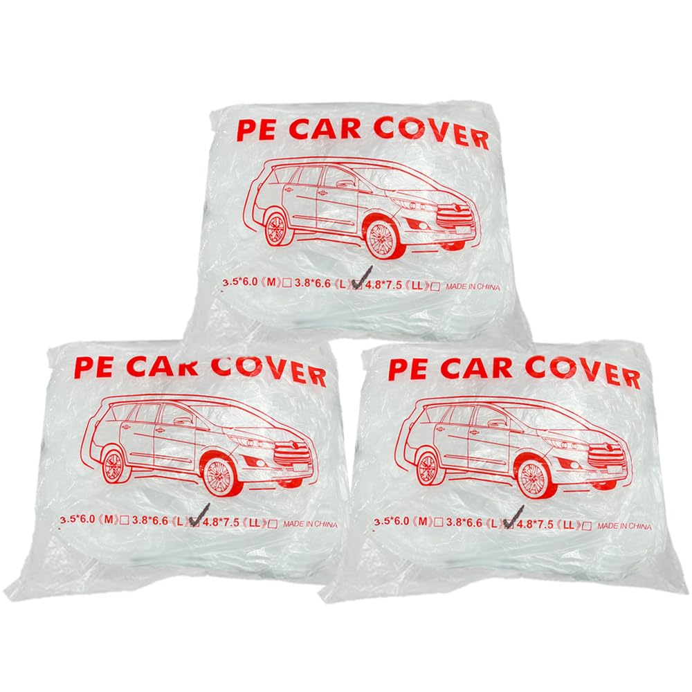 LuliKa clear car cover side profile illustrating full vehicle coverage