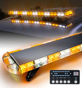 LUMENIX front profile of 48 inch light bar showing full length and bright display