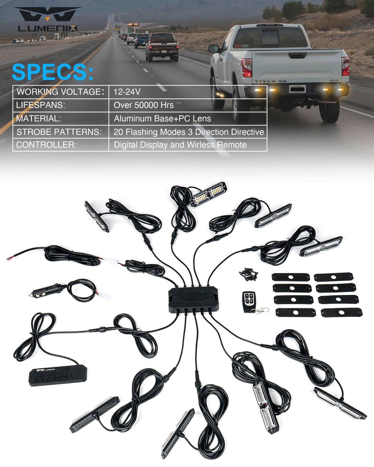 LUMENIX in-cab switch and controller for quick pattern selection