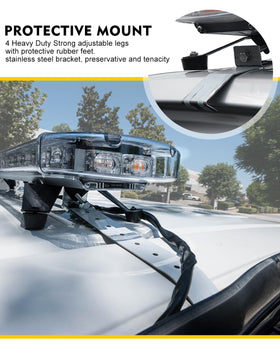 LUMENIX light bar installed on a work truck improving roadside visibility