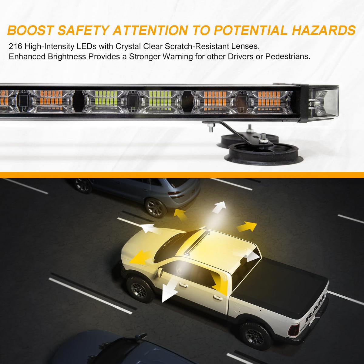 LUMENIX magnetic mount detail showing secure paint-safe grip