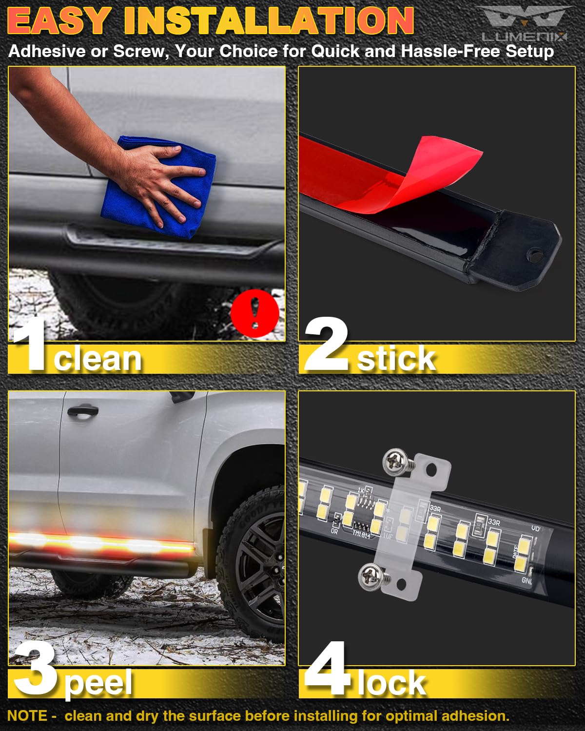 LUMENIX nighttime roadside use showing enhanced safety visibility