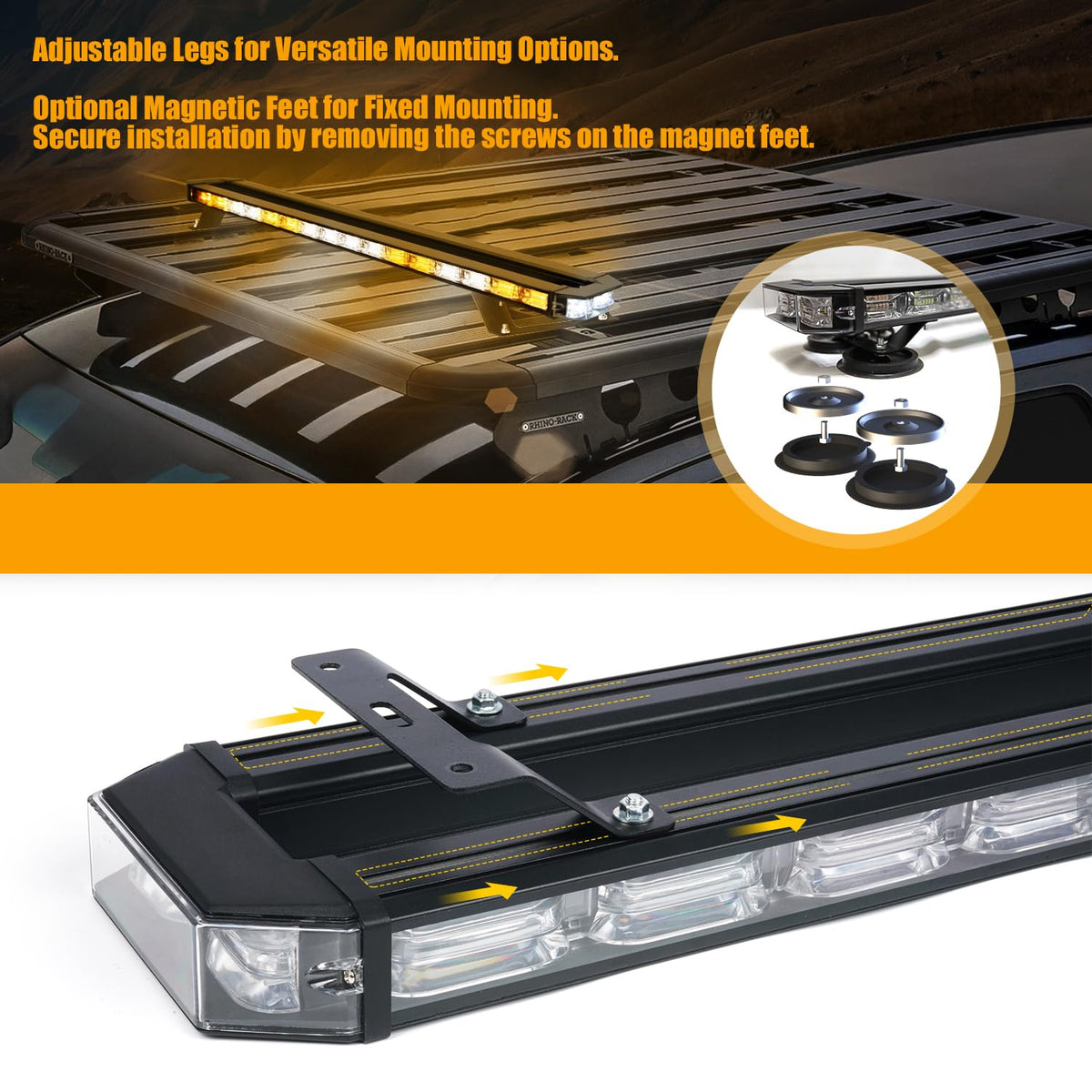 LUMENIX rooftop size comparison showing compact 38-inch scale