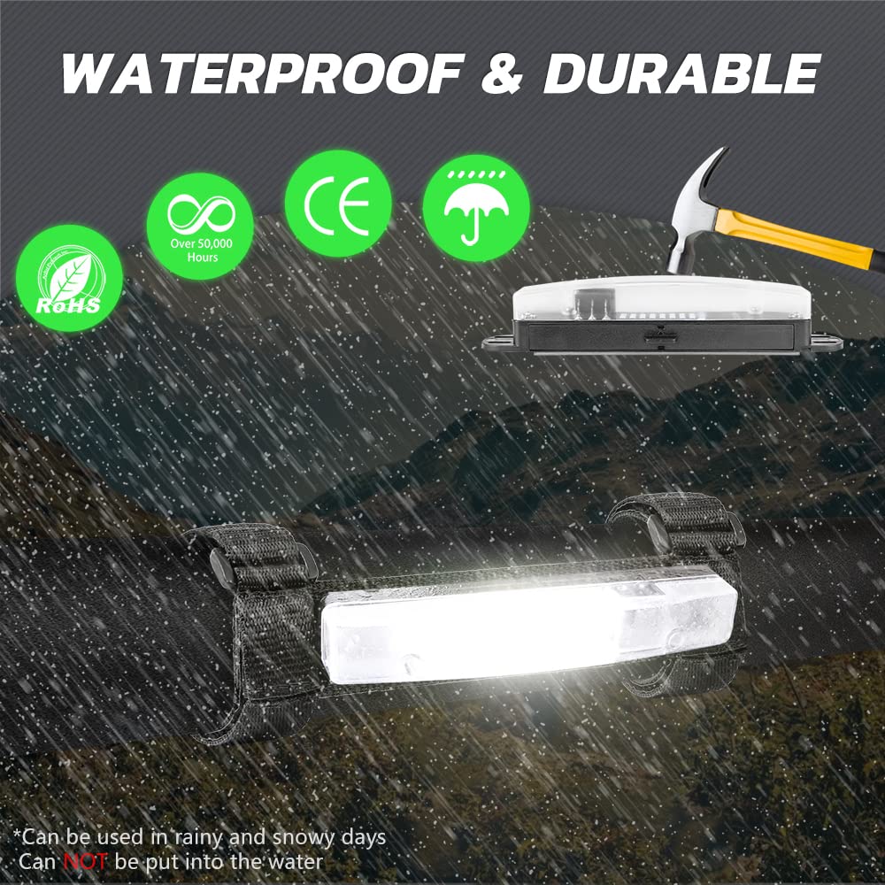 Lumimotor velcro strap and magnetic base displayed for versatile mounting