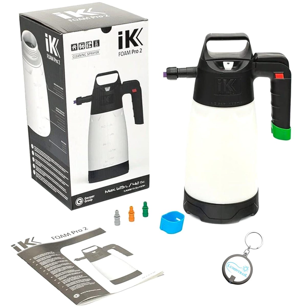 Lumintrail front view of iK Foam PRO 2 showing tank and handle for professional reliability