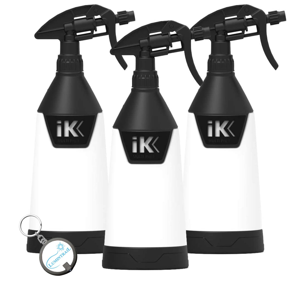 Lumintrail IK Multi TR 1 front view showing three-pack and labels for organized use