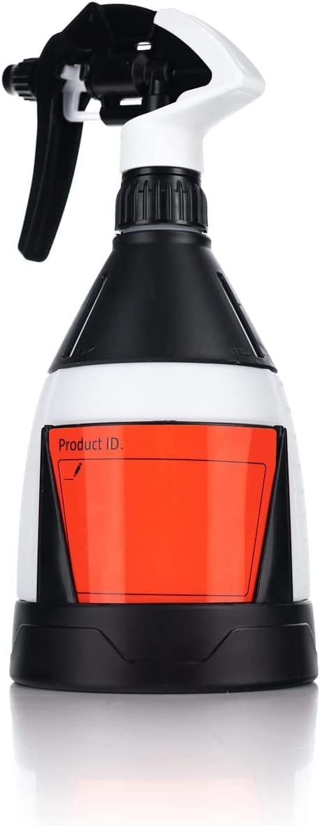 Lumintrail sprayer in use cleaning a car interior to reach tight spots and reduce overspray