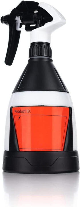 Lumintrail sprayer in use cleaning a car interior to reach tight spots and reduce overspray