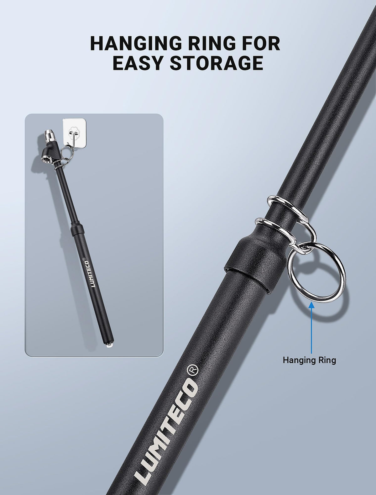 LUMITECO full 12-inch pencil body with hanging ring for extended reach