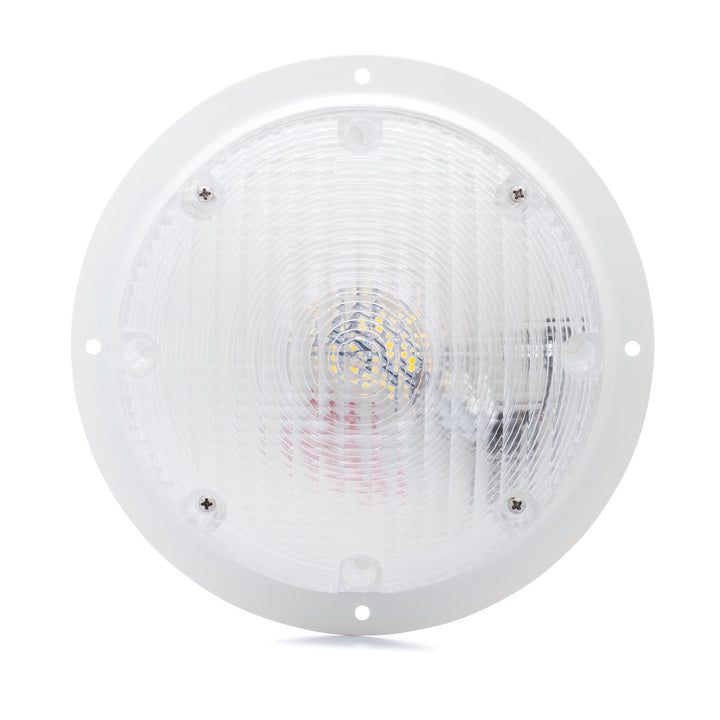 Lumitronics front view showing white surface-mount light and even illumination