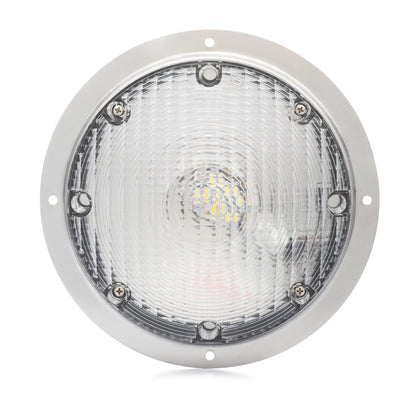 Lumitronics front view showing round LED face and even illumination benefit