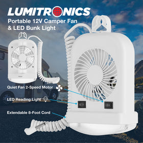Lumitronics side profile mounted in RV, compact space-saving benefit