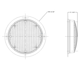 Lumitronics side profile showing low 2-inch depth for low-profile mounting benefit