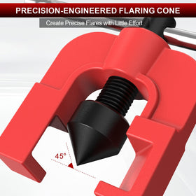 Luney brake line bender bending tubing smoothly to replicate OEM routing