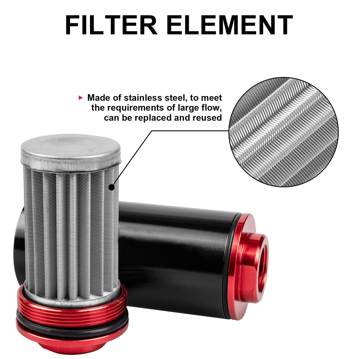 Luney filter mounted on 50 mm bracket installed for secure vibration-resistant mounting