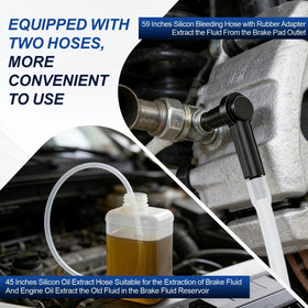Luney in use bleeding a front wheel demonstrating clean, controlled fluid extraction