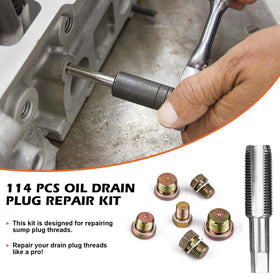 Luney display of replacement oil drain plugs organized by metric size for fast selection