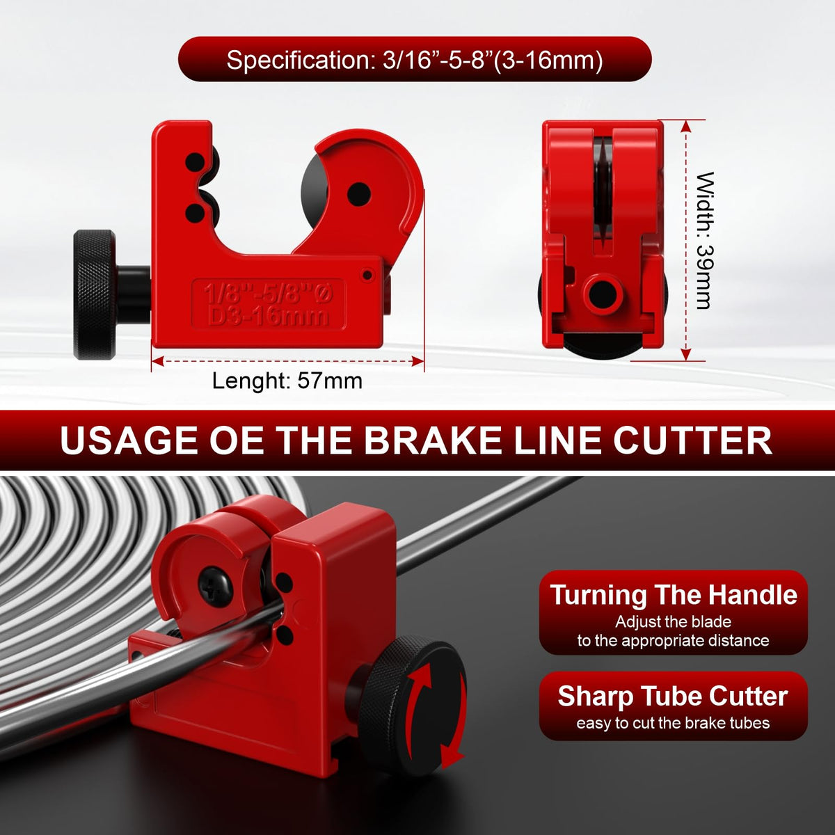 Luney single flaring tool creating consistent flares for reliable brake connections