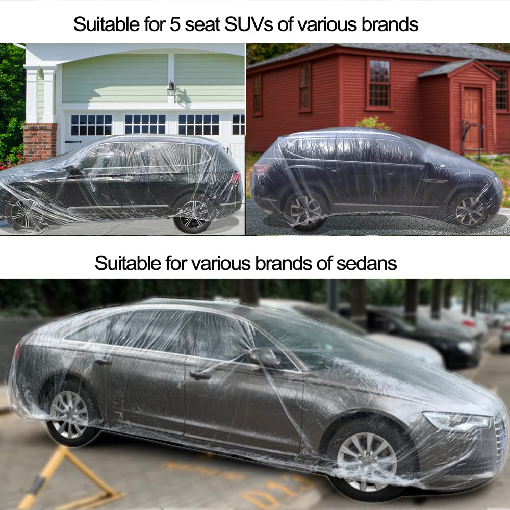 LuliKa cover next to car showing fit for up to 12.4x21.6 ft