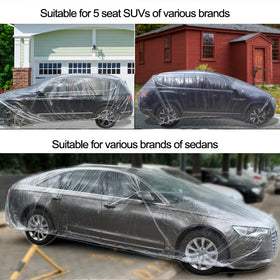 LuliKa cover next to car showing fit for up to 12.4x21.6 ft