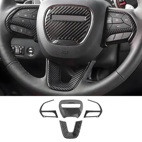LUNQIN steering wheel trim front view showing fit and style benefit
