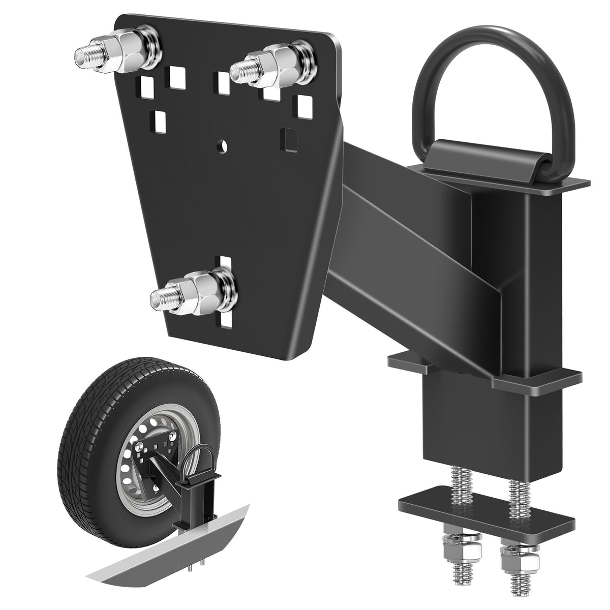 Lusheer front view of mounted carrier showing secure hold benefit