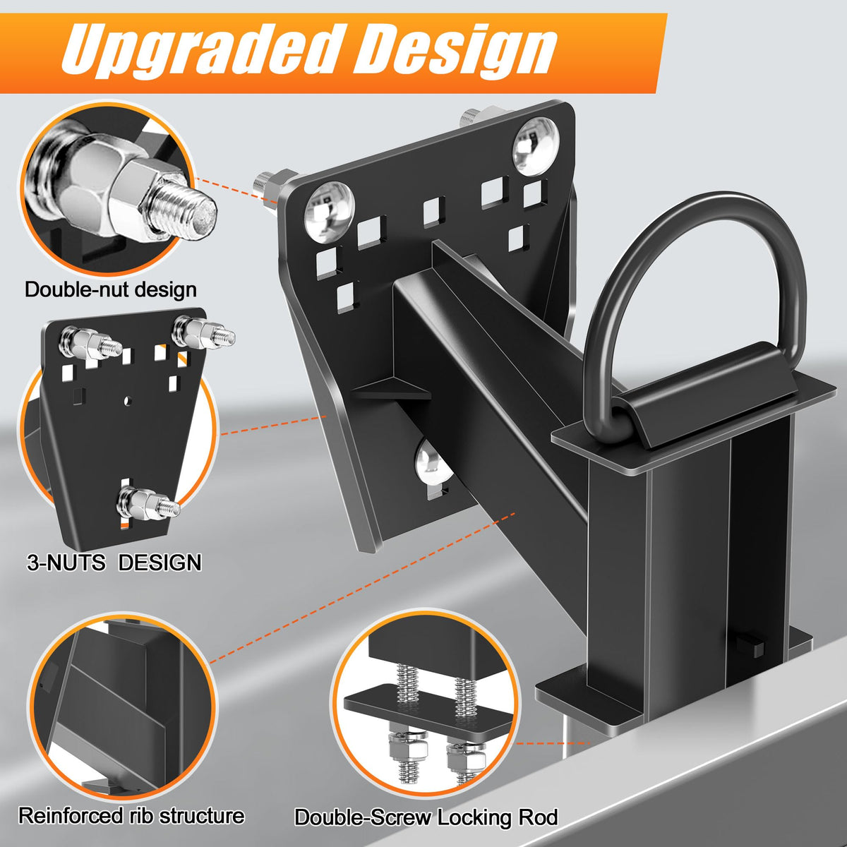 Lusheer three-nut double-screw assembly preventing loosening