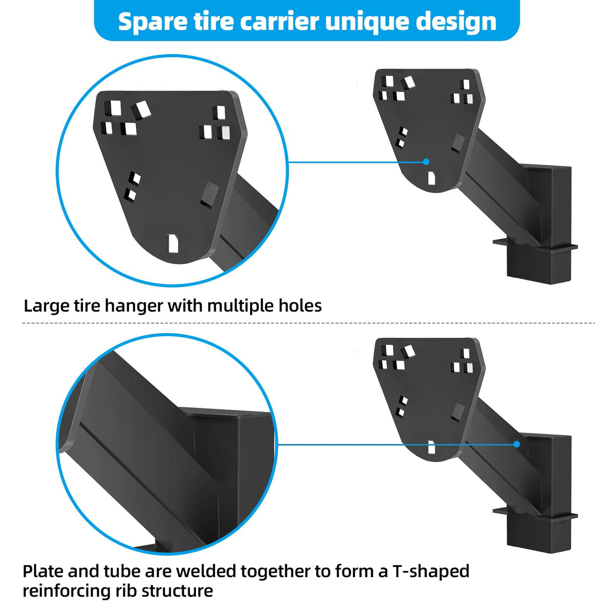 Lusheer three-nut lug assembly closeup demonstrating secure anti-loosening hold