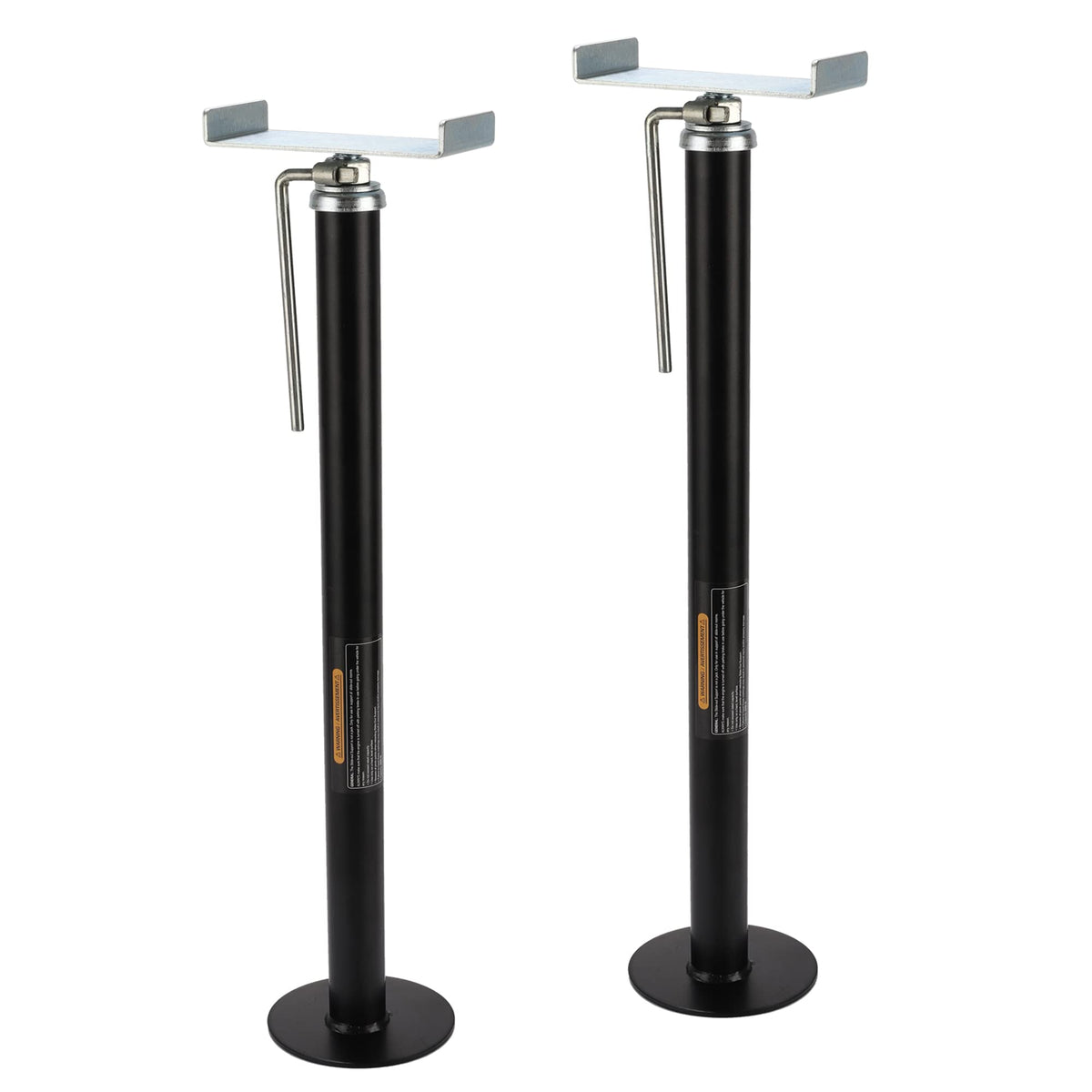 LUSHIH front view of two stabilizer jacks showing durable construction and capacity