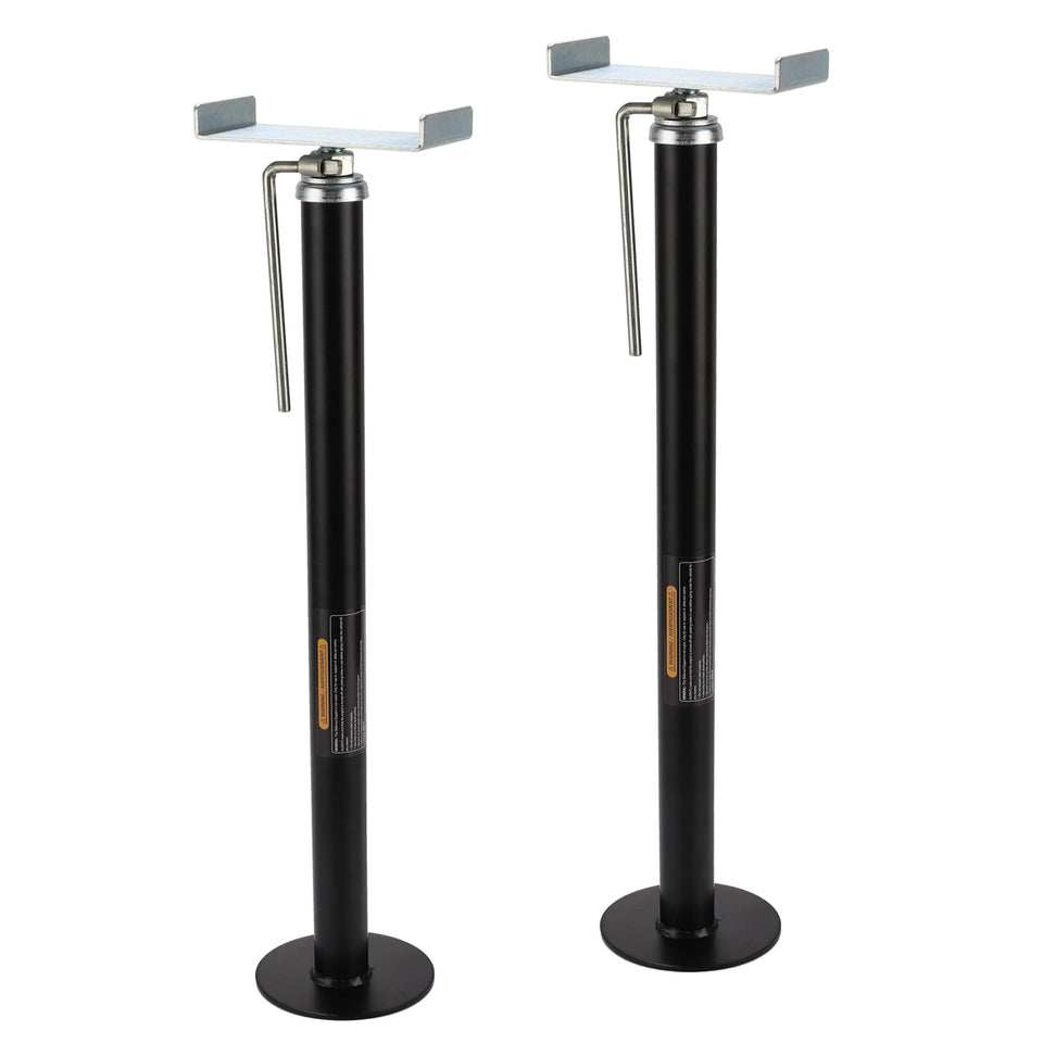 LUSHIH front view of two stabilizer jacks showing durable construction and capacity
