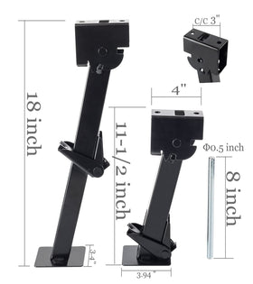LUSHIH jack installed on trailer frame demonstrating secure mounting and improved stability