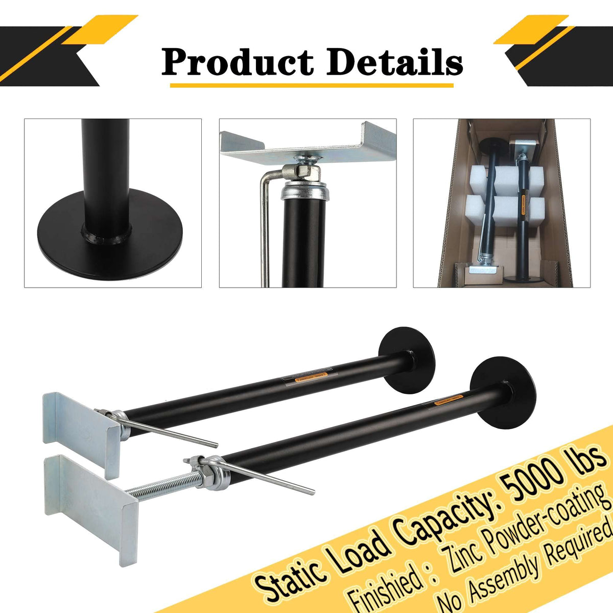 LUSHIH threaded screw and M18 nut close-up ensuring secure, adjustable stability
