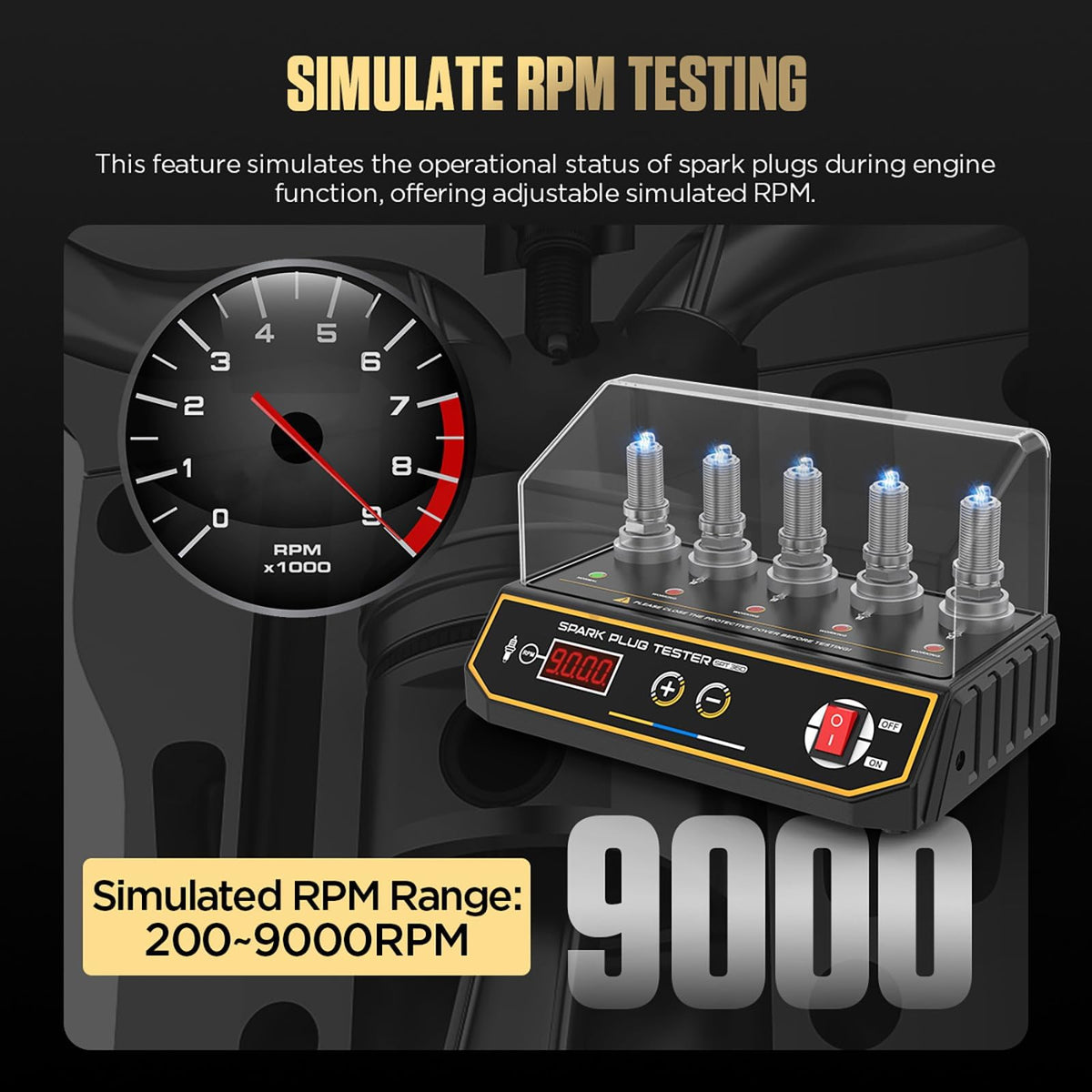LUTIFIX digital display and push-button controls for precise RPM