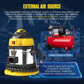 LUTIFIX vacuum recovery shot displaying closed-loop recovery and low-dust operation