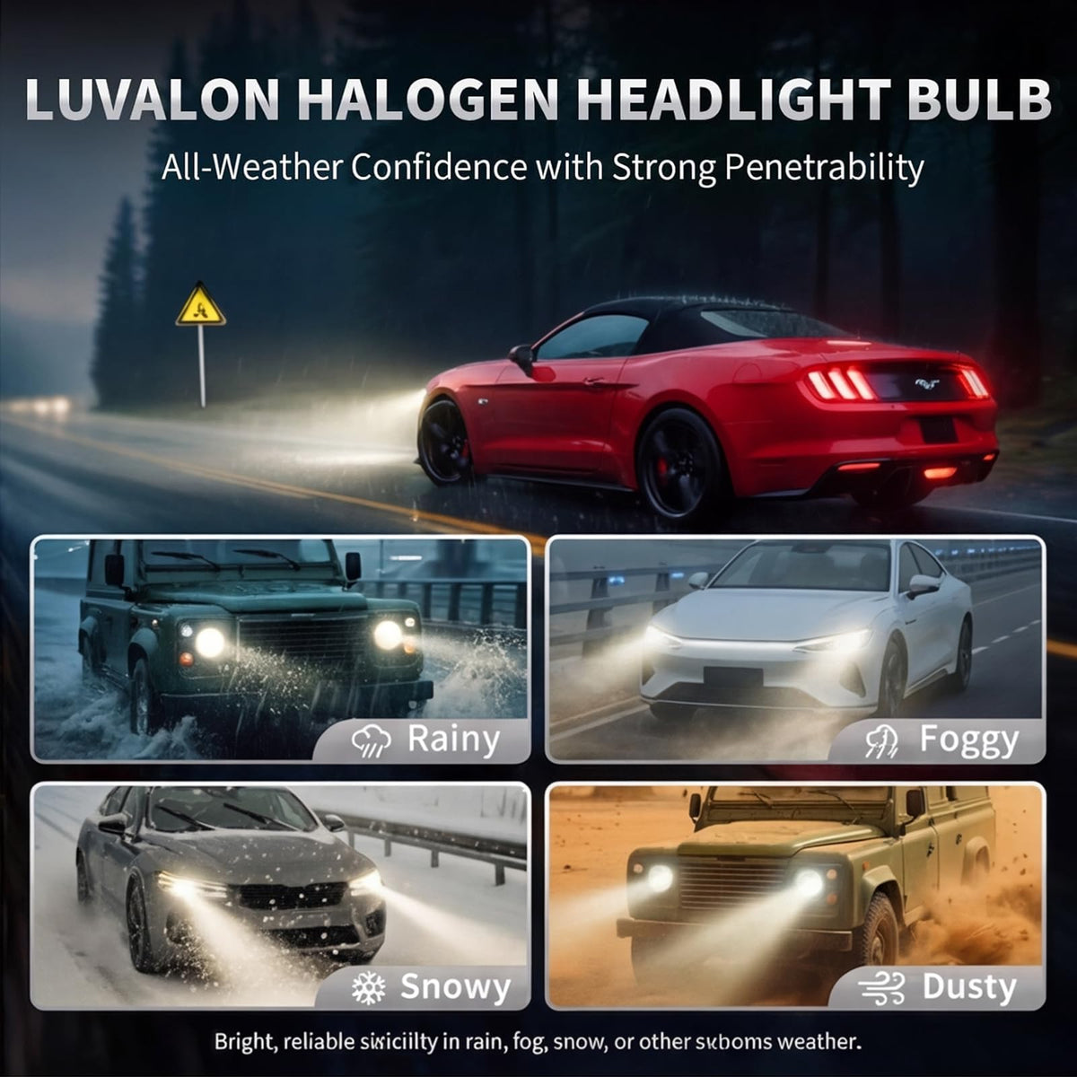 LUVALON bulbs on garage bench during replacement demonstrating fast maintenance