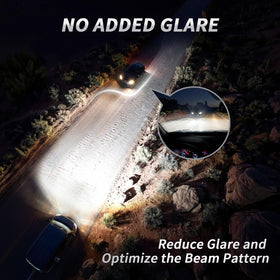 LUVALON bulbs installed in Prius headlight for clear road illumination