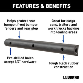 LUVERNE installed on rear bumper illustrating protection during loading