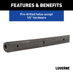 LUVERNE bumper strip next to ruler showing 20-inch size for coverage
